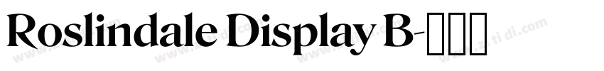 Roslindale Display B字体转换 Roslindale Display B字体转换